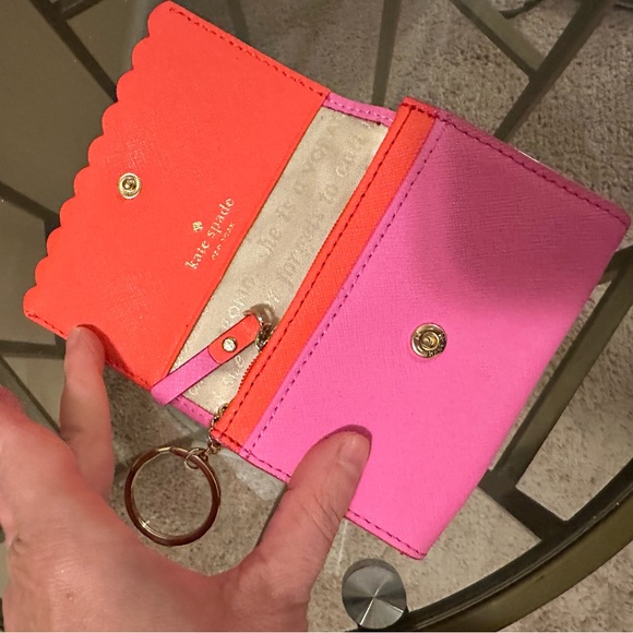 Kate Spade pink wallet key ring - Picture 2 of 5